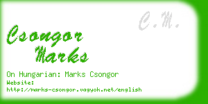 csongor marks business card